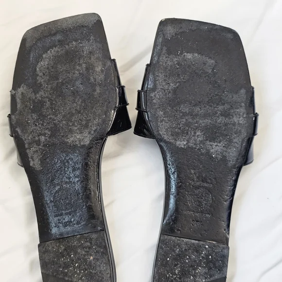 Versace Black and Gold Slide Sandals - Picture 2 of 5